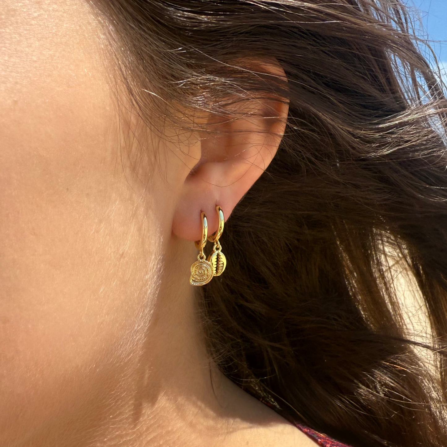 Sea Mother Hoop Earrings