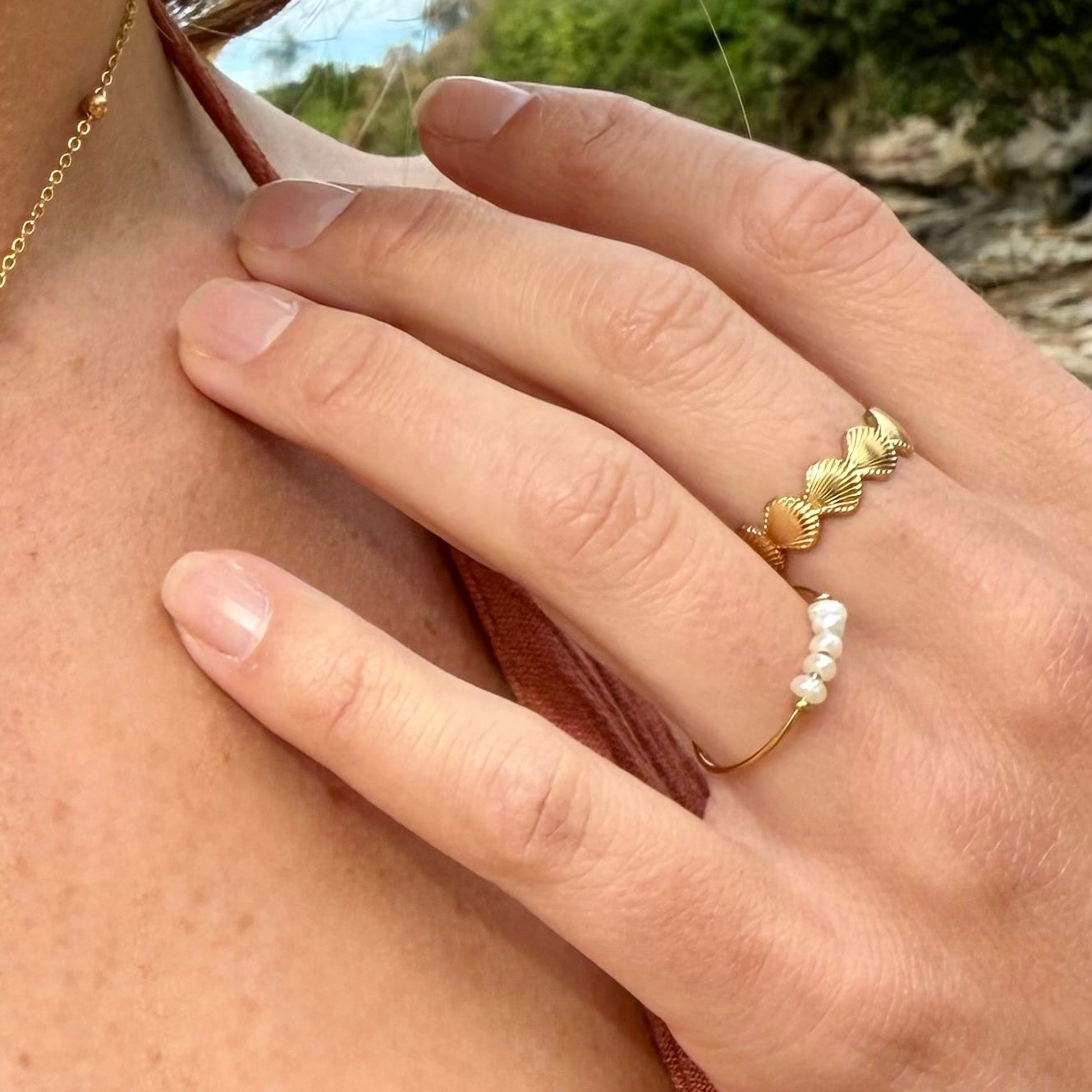 Coral Coast Ring Set