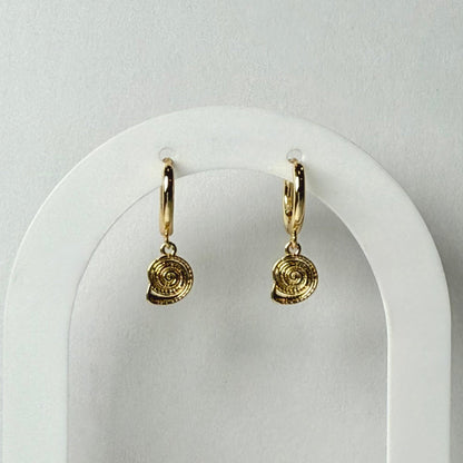 Sundial Shell Hoop Earrings