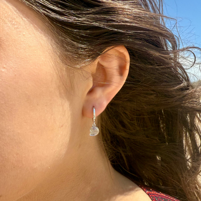 Sundial Shell Hoop Earrings